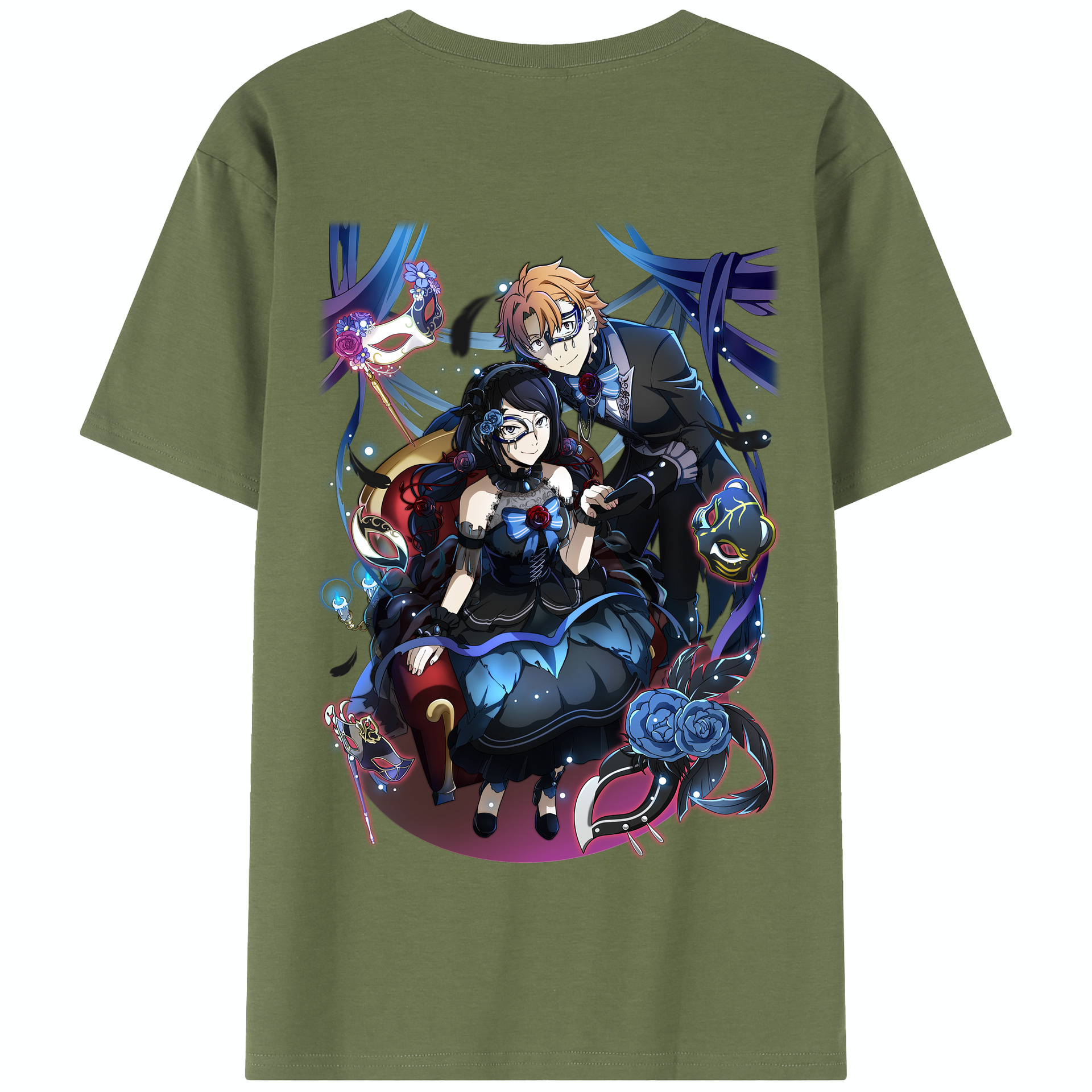（画像用） 文豪ストレイドッグス Bungo Stray Dogs 綿100％半袖Tシャツ（背面プリント）